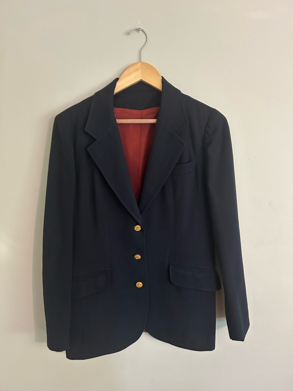 Larry Levine Navy Blazer with Gold Buttons